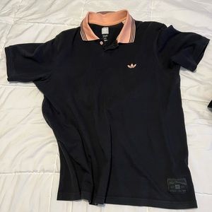 Black & Peach Mens Adidas Polo